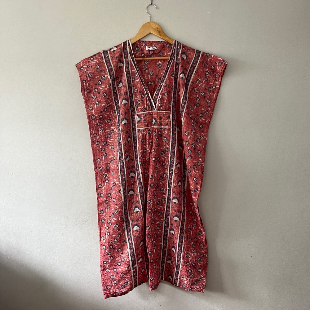 Emerson Fry Red and White Floral Midi Dress